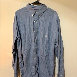 Chaps Blue and White Gingham Shirt